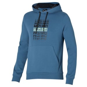 Mizuno Athletics Grafika Hoody Modre | VQBLR2546