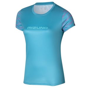 Mizuno Athletics Grafika Tee Modre | FICQU8317