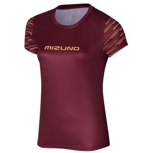 Mizuno Athletics Grafika Tee Tmavo Červené | TFSZA4736