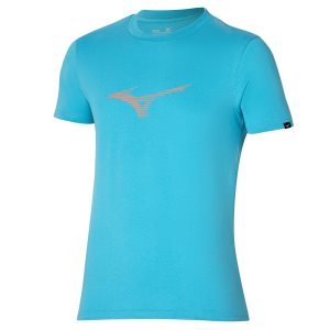 Mizuno Athletics Rb Tee Modre | EUPQS7321