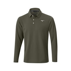 Mizuno Breath Thermo L/S Polo Zelene | BRICV5164