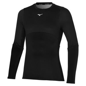Mizuno Breath Thermo Long Sleeve Čierne | YJWQF3279