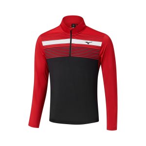 Mizuno Brz Elite St 1/4 Zip Červené | EMXYZ9847