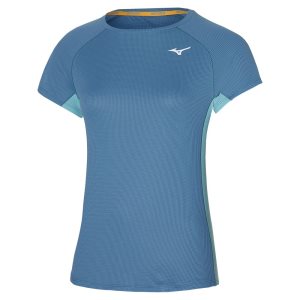 Mizuno Dryaeroflow Tee Modre | NLEFG3705