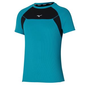 Mizuno Dryaeroflow Tee Modre | WNZYX9687