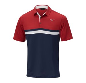 Mizuno Quick Dry Horizon Polo Modre Červené | JKAGH9804