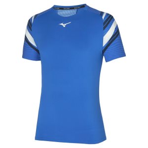 Mizuno Shadow Tee Siva Modre | UDAGO8917