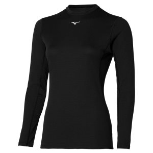 Mizuno Stredne Weight Crew Čierne | QGCHJ5639