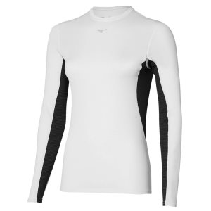 Mizuno Stredne Weight-l Crew Biele | YAFBH2340