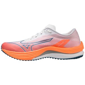 Mizuno Wave Rebellion Flash Biele Strieborne Svetlo Oranžové | IZNTA7918