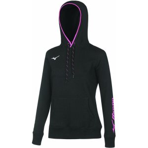 Mizuno Wom Sweat Hoodie Čierne | WKCAX8024